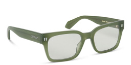 OFF WHITE Style 53 Unisex Wide Square Eyeglasses in Olive Green – Product Photo 2