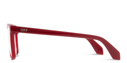 Shop OFF WHITE Style 38 Unisex Square Eyeglasses in Burgundy online.