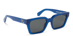 Shop OFF WHITE Branson Unisex Rectangle Sunglasses in Blue online.