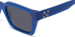 Shop OFF WHITE Branson Unisex Rectangle Sunglasses in Blue online.