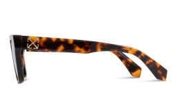 OFF WHITE Branson Unisex Rectangle Sunglasses in Havana – Product Photo 4