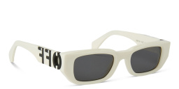 Shop OFF WHITE Fillmore Unisex Rectangle Sunglasses in White online.