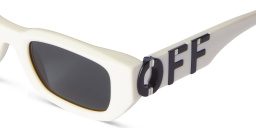 Shop OFF WHITE Fillmore Unisex Rectangle Sunglasses in White online.