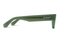 Shop OFF WHITE Manchester Unisex Rectangle Sunglasses in Green online.