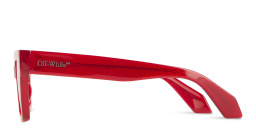 OFF WHITE Cincinnati Unisex Cat-Eye Sunglasses in Red – Product Photo 4