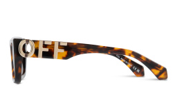 Shop OFF WHITE Hays Unisex Rectangle Sunglasses in Havana online.