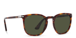 Shop PERSOL Round Sunglasses in Havana online.