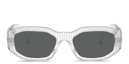 VERSACE Medusa Biggie Irregular Sunglasses in Clear – Product Photo 1