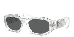 VERSACE Medusa Biggie Irregular Sunglasses in Clear – Product Photo 2