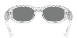 VERSACE Medusa Biggie Irregular Sunglasses in Clear – Product Photo 4
