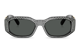 VERSACE Medusa Biggie Irregular Sunglasses in Black – Product Photo 1