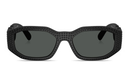 VERSACE Medusa Biggie Irregular Sunglasses in Polished Black – Product Photo 1