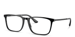 GIORGIO ARMANI Wide Rectangle Eyeglasses in Black – Product Photo 2