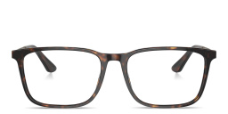 GIORGIO ARMANI Wide Rectangle Eyeglasses in Havana – Product Photo 1