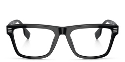 Shop BURBERRY Wide Square Eyeglasses in Black online.