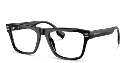 Shop BURBERRY Wide Square Eyeglasses in Black online.