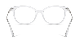 Shop BURBERRY Logo Square Eyeglasses in Trasparent online.