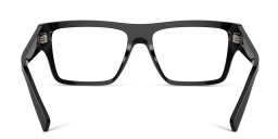 Shop Dolce & Gabbana Wide Square Eyeglasses in Black online.
