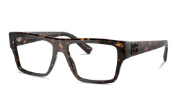 Shop Dolce & Gabbana DG Square Eyeglasses in Havana online.