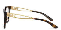 Dolce & Gabbana Square Eyeglasses in Havana – Product Photo 3