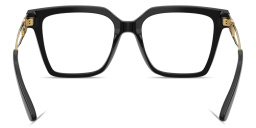 Shop Dolce & Gabbana DG Logo Square Eyeglasses in Black online.