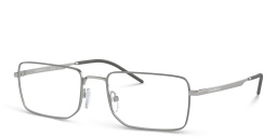 Emporio Armani Wide Rectangle Eyeglasses in Matte Silver – Product Photo 2