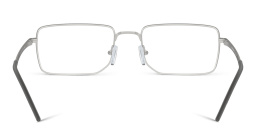 Emporio Armani Wide Rectangle Eyeglasses in Matte Silver – Product Photo 4