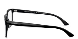 Shop Emporio Armani Wide Pillow Eyeglasses in Black online.