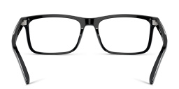 Shop Emporio Armani Wide Pillow Eyeglasses in Black online.