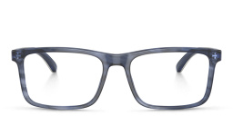 Emporio Armani Wide Pillow Eyeglasses in Blue – Product Photo 1
