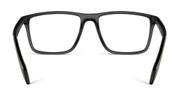 تسوق نظارات طبية بيلو واسعة امبوريو أرماني بلون أسود مطفي أونلاين.