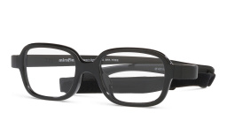 Mira Flex Logo Kids Rectangle Eyeglasses in Black – Product Photo 2