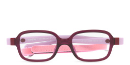 Logo Kids Rectangle Eyeglasses من ميرا فليكس بلون خمري - صورة المنتج 1