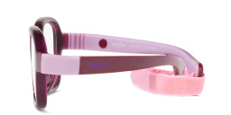 Shop Mira Flex Logo Kids Rectangle Eyeglasses in Burgundy online.