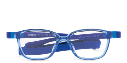 Mira Flex Flexible & Safe Kids Square Eyeglasses in Light Blue – Product Photo 1