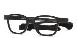 Shop Mira Flex Logo Kids Square Eyeglasses in Black online.