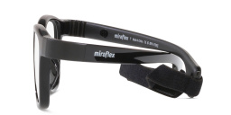Shop Mira Flex Logo Kids Square Eyeglasses in Black online.