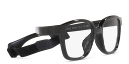 Shop Mira Flex Logo Kids Square Eyeglasses in Black online.