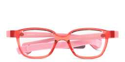 Mira Flex Flexible & Safe Kids Square Eyeglasses in Red – Product Photo 1