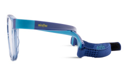 Mira Flex Flexible & Safe Kids Square Eyeglasses in Shiny Light Blue – Product Photo 3