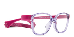 Mira Flex Flexible & Safe Kids Square Eyeglasses in Lilac – Product Photo 2