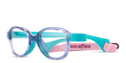 Shop Mira Flex Logo Kids Square Eyeglasses in Green online.