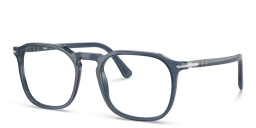 PERSOL Unisex Panthos Eyeglasses in Transparent Blue – Product Photo 2