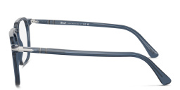 PERSOL Unisex Panthos Eyeglasses in Transparent Blue – Product Photo 3