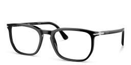 Shop PERSOL Unisex Rectangle Eyeglasses in Black online.