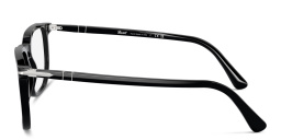 Shop PERSOL Unisex Rectangle Eyeglasses in Black online.