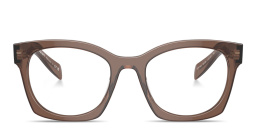 Irregular Eyeglasses من برادا بلون بني شفاف - صورة المنتج 1