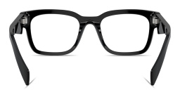 Shop PRADA Logo Signature Pillow Eyeglasses in Black online.