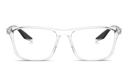 Prada Linea Rossa Wide Pillow Eyeglasses in Clear – Product Photo 1