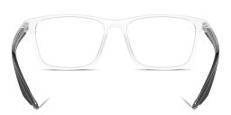 Shop Prada Linea Rossa Logo Pillow Eyeglasses in Clear online.
